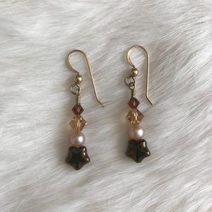 Metallic Star Dangle Earrings